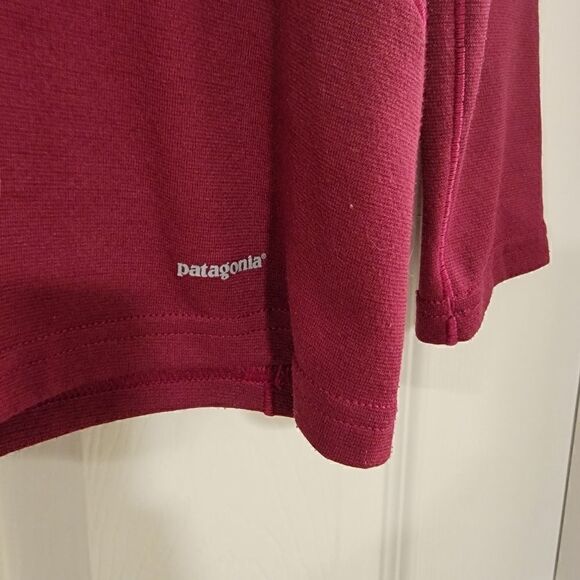 Patagonia Performance Baselayer Capilene Quarter Zip Mock-Neck Pullover Top M - Picture 3 of 4